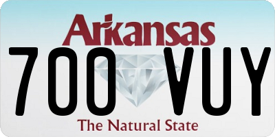 AR license plate 700VUY