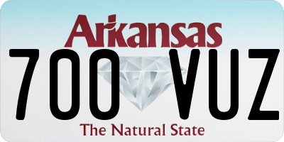 AR license plate 700VUZ