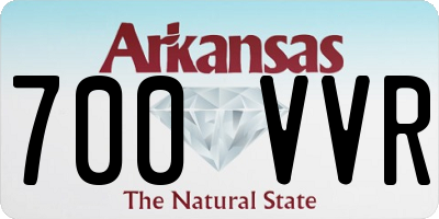 AR license plate 700VVR