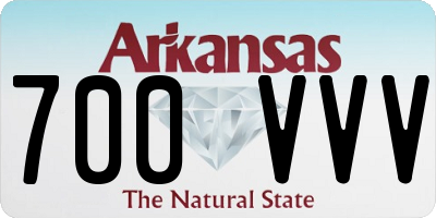 AR license plate 700VVV