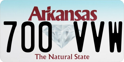 AR license plate 700VVW