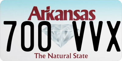 AR license plate 700VVX
