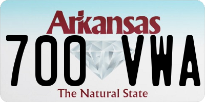 AR license plate 700VWA