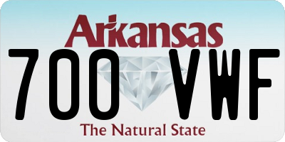 AR license plate 700VWF