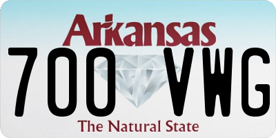 AR license plate 700VWG