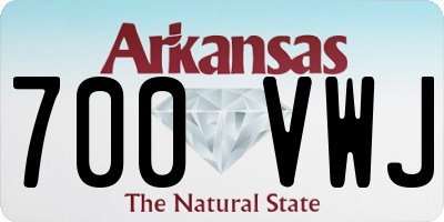 AR license plate 700VWJ