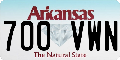 AR license plate 700VWN