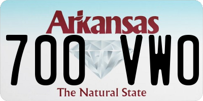 AR license plate 700VWO