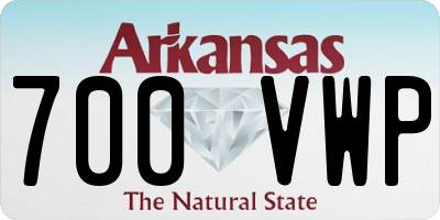 AR license plate 700VWP