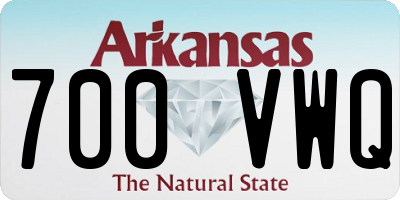 AR license plate 700VWQ