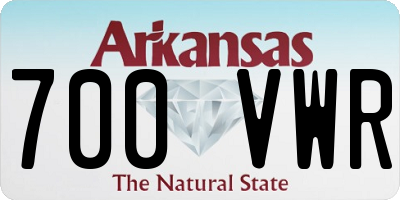 AR license plate 700VWR