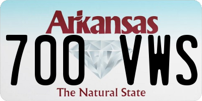 AR license plate 700VWS