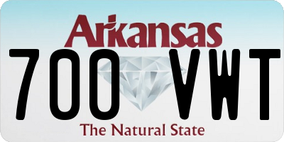 AR license plate 700VWT