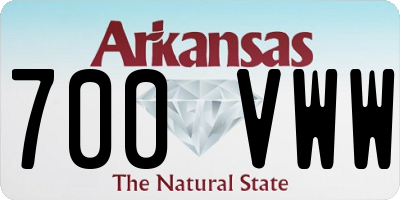 AR license plate 700VWW