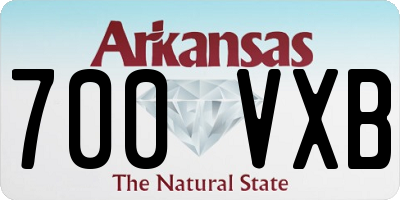 AR license plate 700VXB