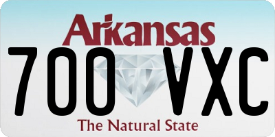 AR license plate 700VXC