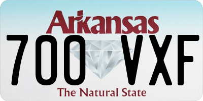 AR license plate 700VXF