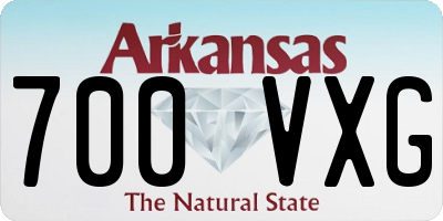 AR license plate 700VXG