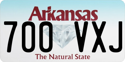 AR license plate 700VXJ