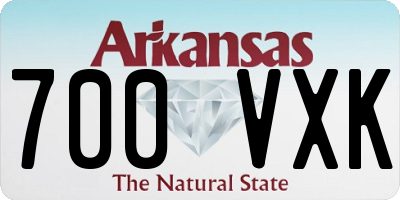 AR license plate 700VXK