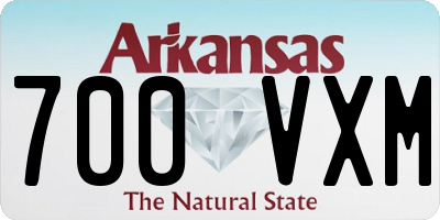 AR license plate 700VXM