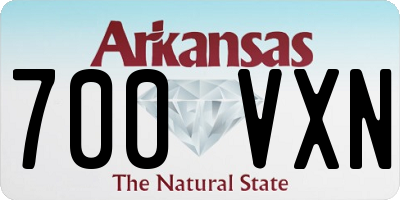 AR license plate 700VXN