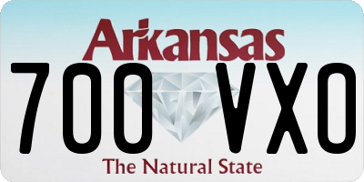 AR license plate 700VXO