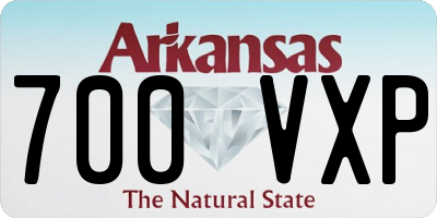 AR license plate 700VXP