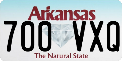AR license plate 700VXQ