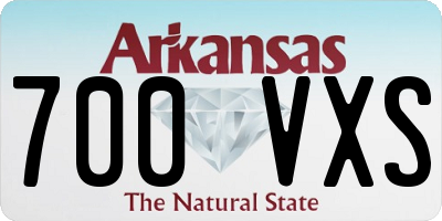 AR license plate 700VXS