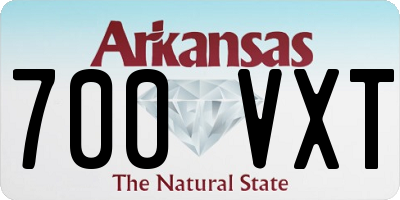 AR license plate 700VXT
