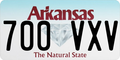 AR license plate 700VXV