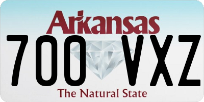 AR license plate 700VXZ
