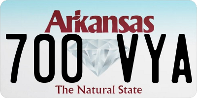 AR license plate 700VYA
