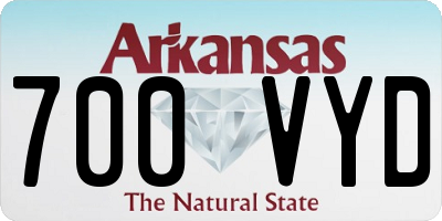 AR license plate 700VYD