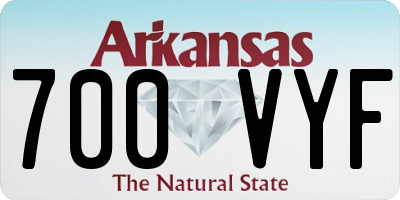 AR license plate 700VYF