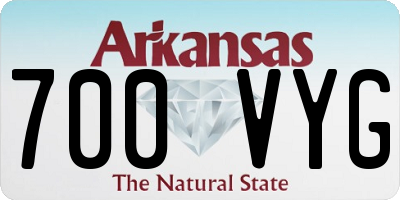 AR license plate 700VYG