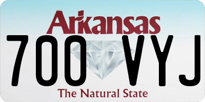 AR license plate 700VYJ