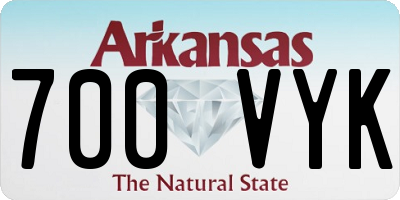AR license plate 700VYK