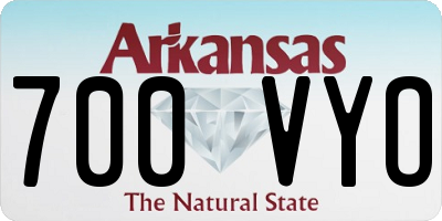 AR license plate 700VYO
