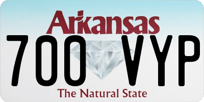AR license plate 700VYP