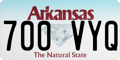 AR license plate 700VYQ