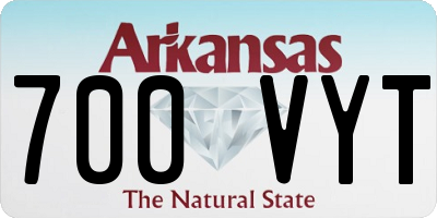 AR license plate 700VYT