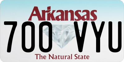 AR license plate 700VYU