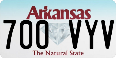 AR license plate 700VYV