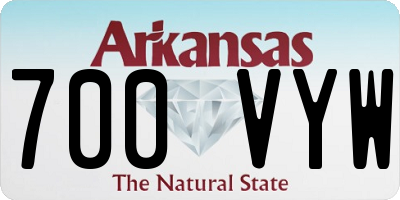 AR license plate 700VYW