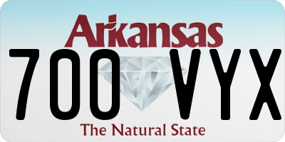 AR license plate 700VYX