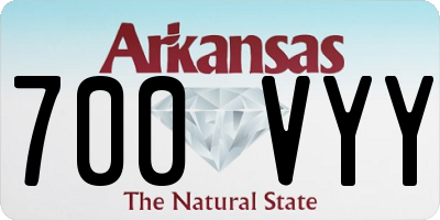 AR license plate 700VYY