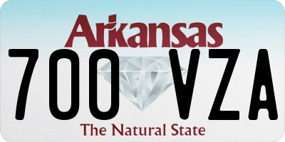 AR license plate 700VZA