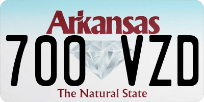 AR license plate 700VZD